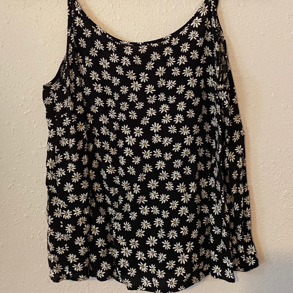 Black strappy blouse